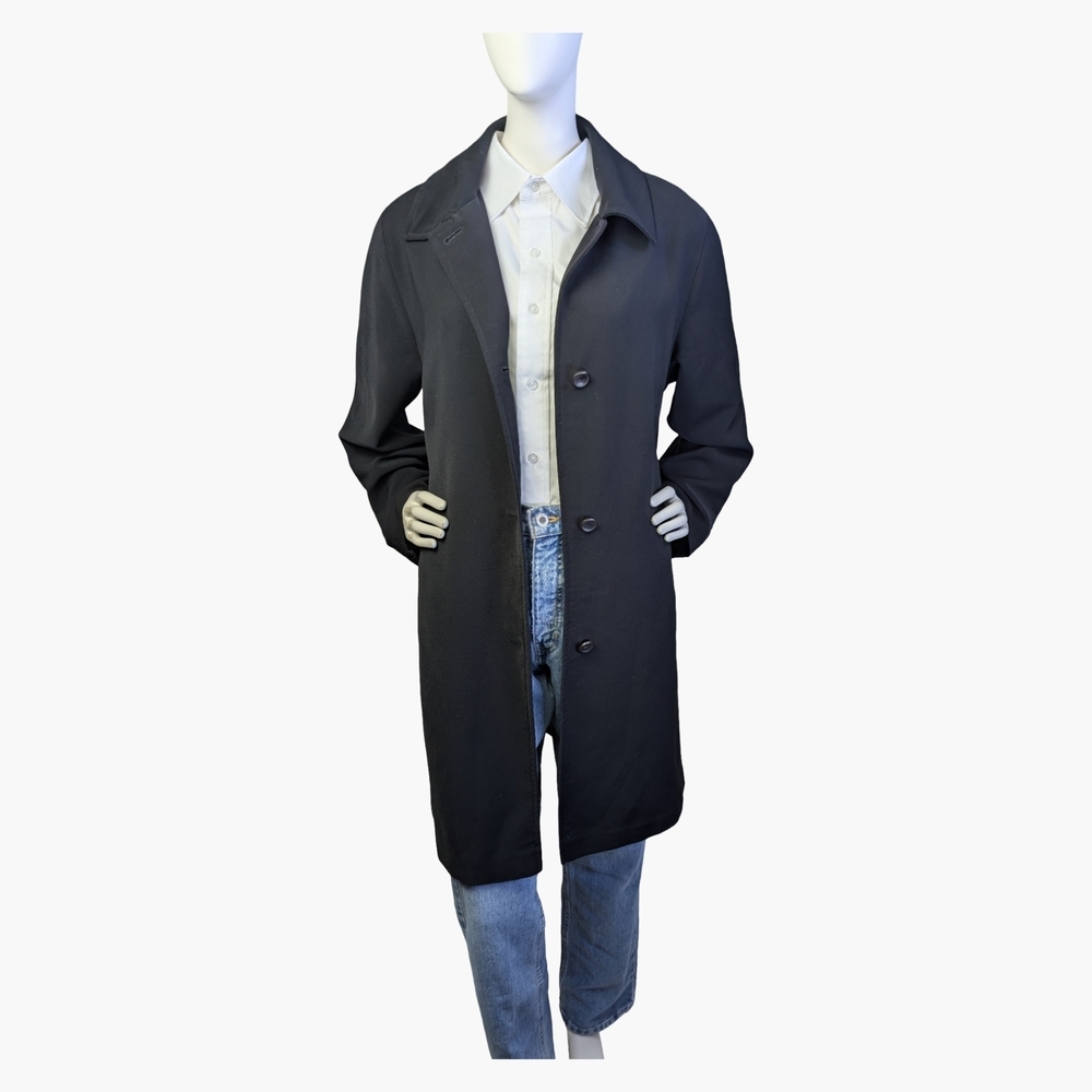 London Fog Classic Button Front Spring And Fall Coat | Tailored Jacket | Size L - Picture 2 of 8